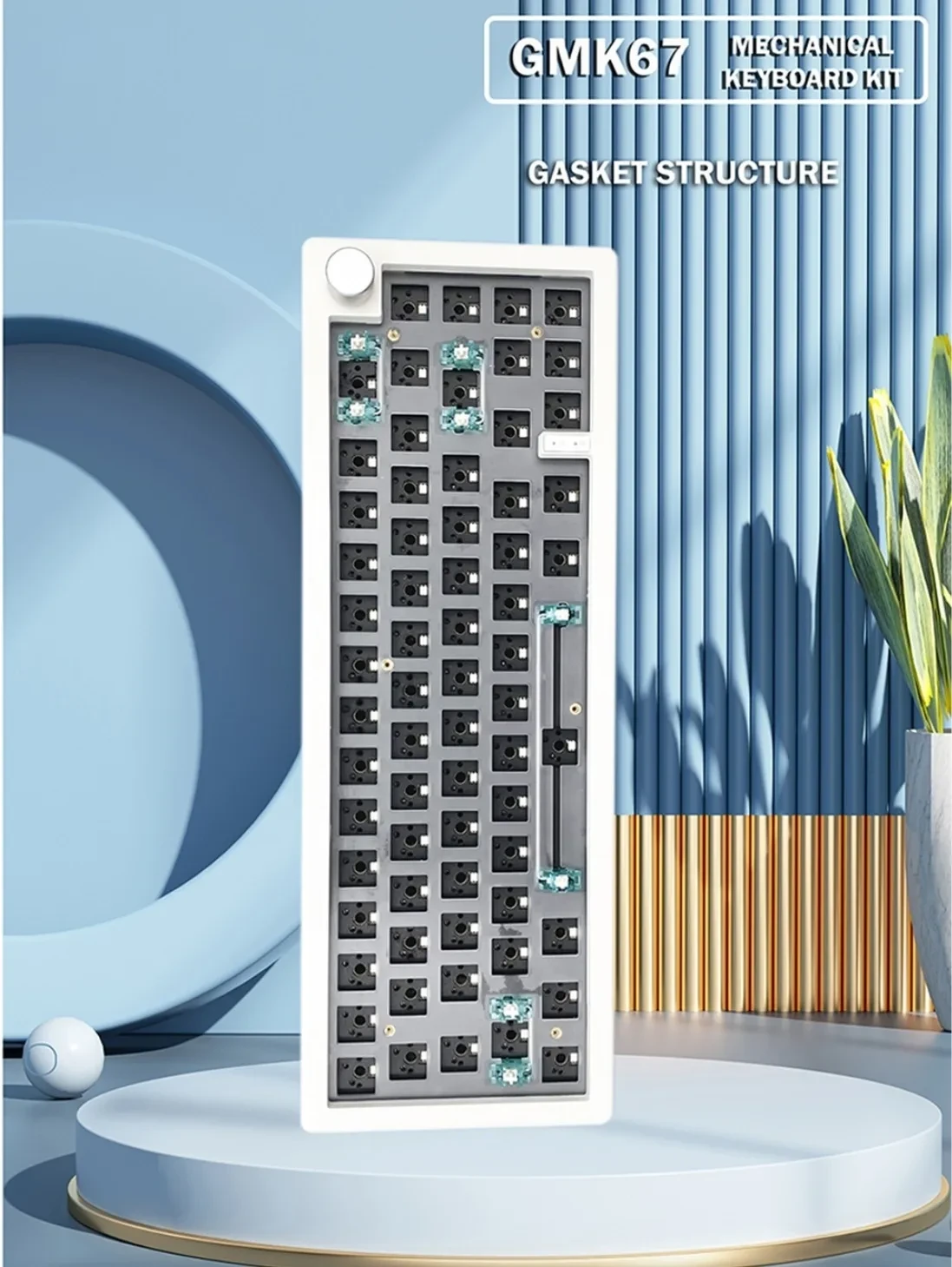 Three-model Customized DIY With Knob Support Hot Plug RGB Backlit Mechanical Keyboard Kit