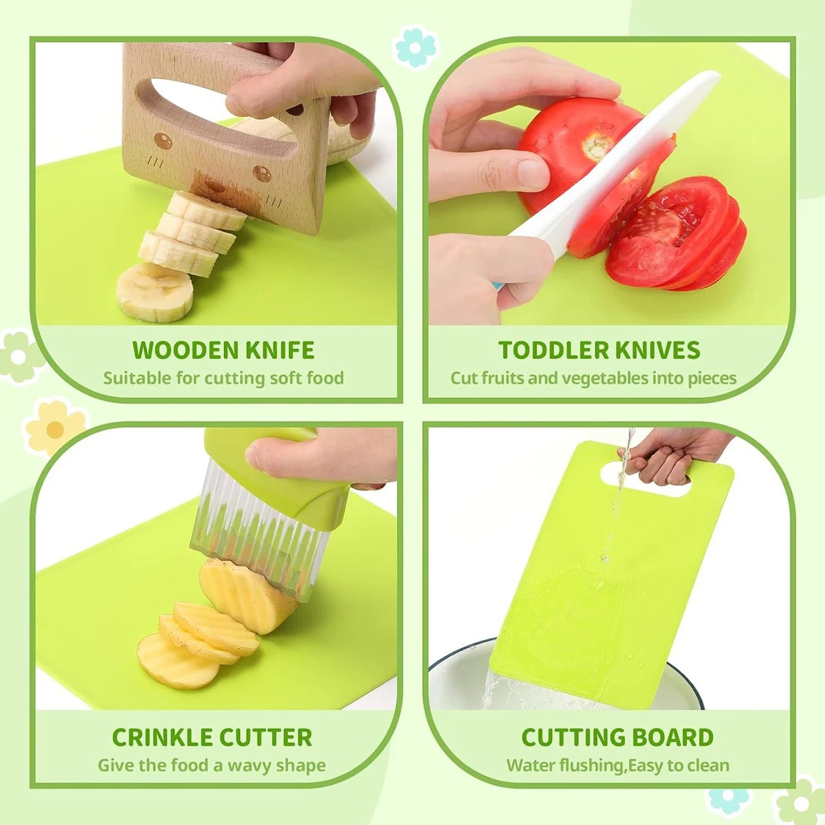18pcs Kids Cooking Set Real Cooking Montessori Kitchen Tools