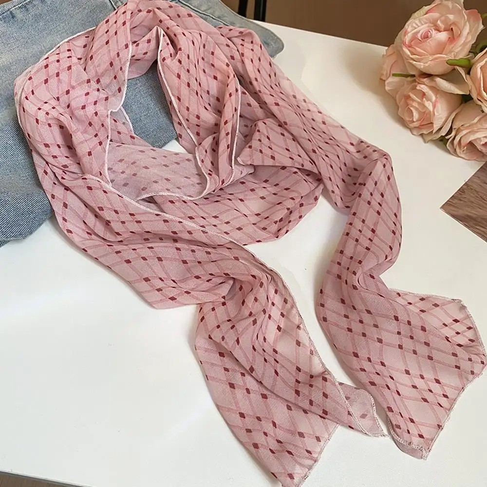 140cm Y2K Women Long Scarf Silk Bag Ribbon Headbands