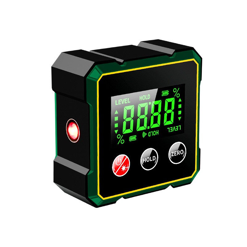 4-Side Magnetic Digital Angle Gauge with Laser