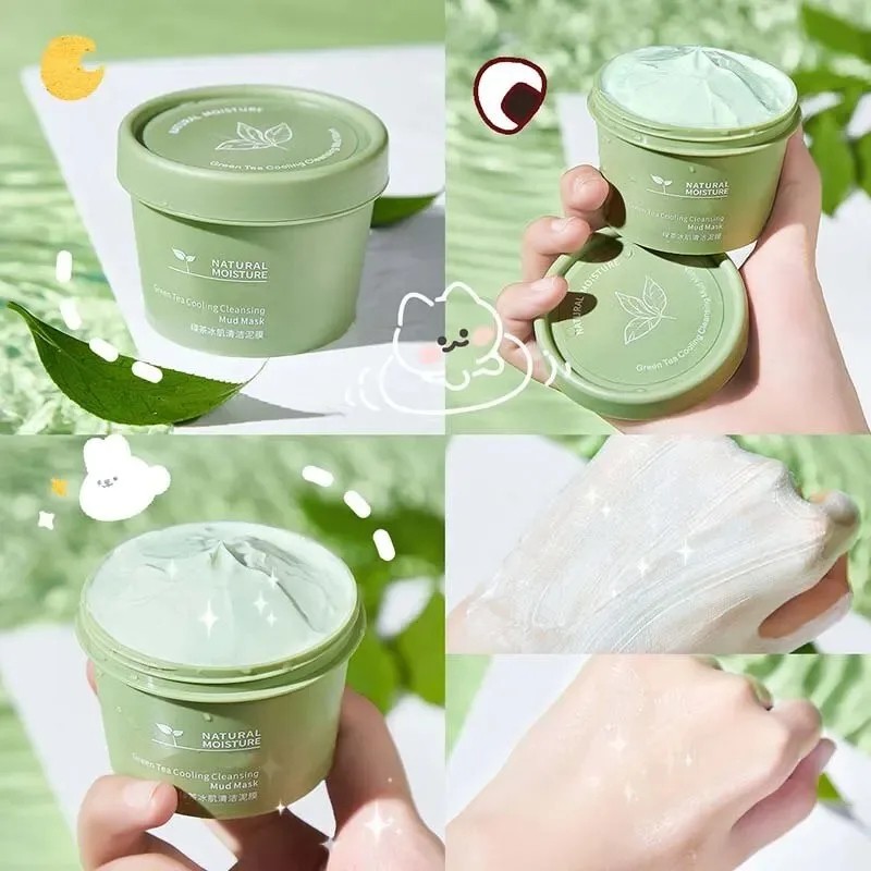 Green Tea Ice Mud Mask - Cleansing, Moisturizing, Oil Control, Blackhead Removal