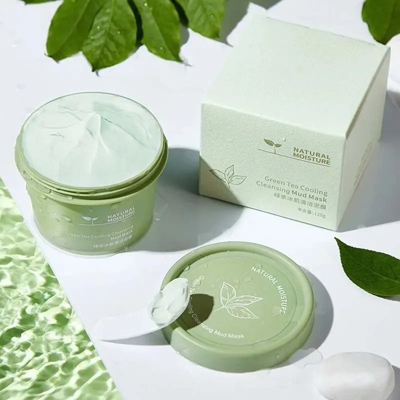 Green Tea Ice Mud Mask - Cleansing, Moisturizing, Oil Control, Blackhead Removal