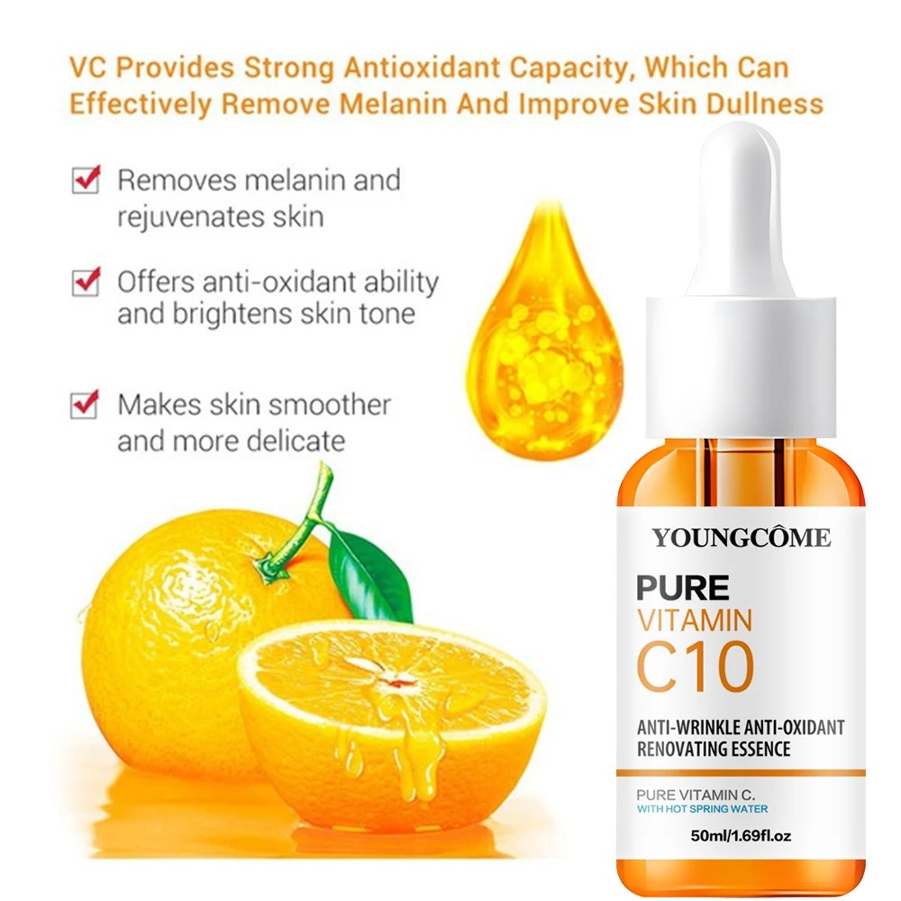 Vitamin C Facial Essence Hyaluronic Acid Dark Skin Brighten Serum