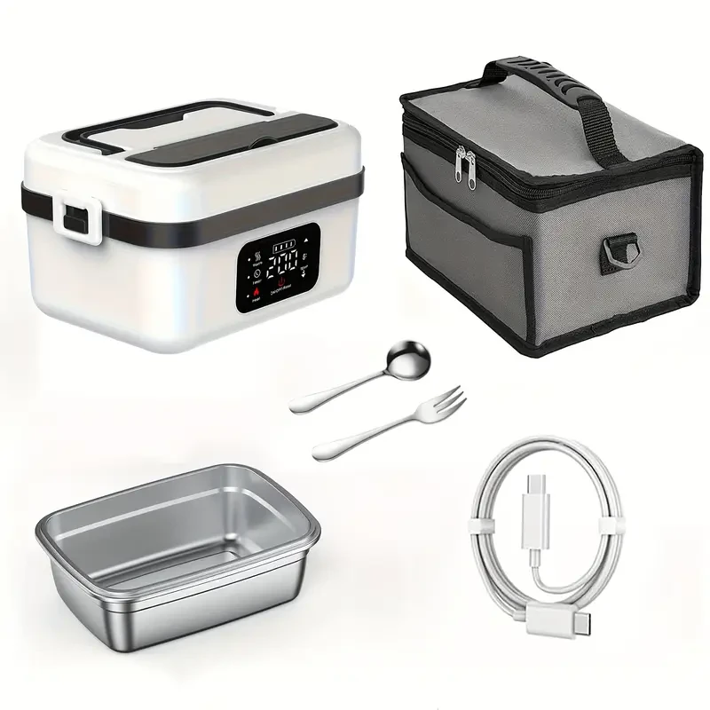 Portable Electric Lunch Box with Thermal Insulation - USB-C Fast Heating