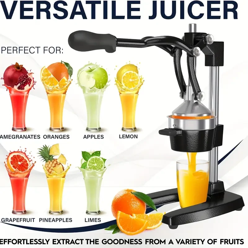 Heavy Duty Manual Citrus Juicer Metal Body