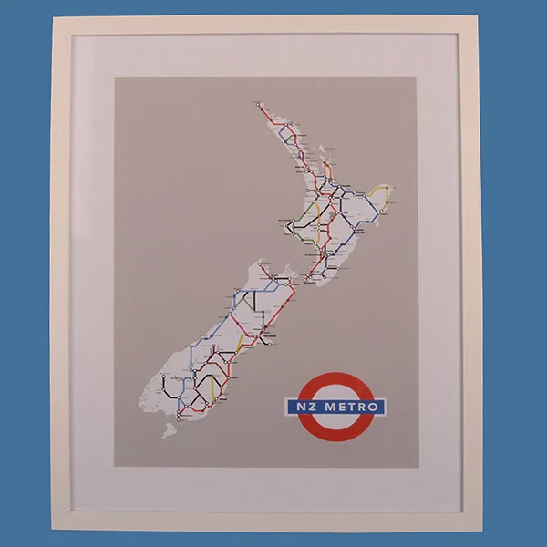 Framed Print NZ Metro Highways