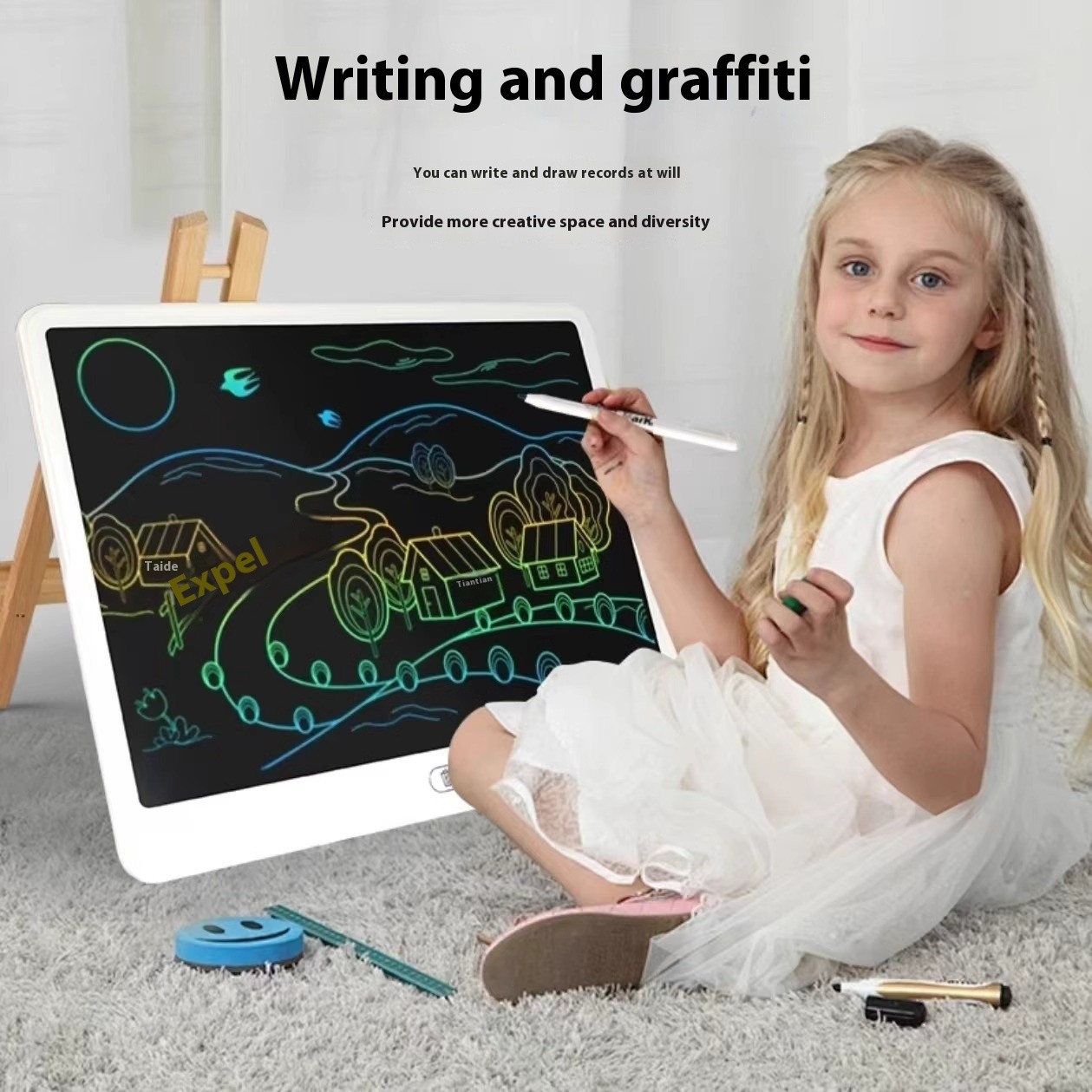 Children's Puzzle High-definition LCD Landscape Drawing Board