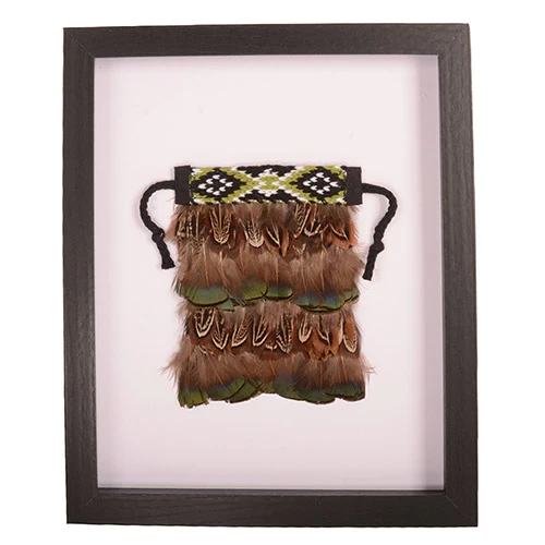 Framed Mini Korowai with Olive Green Band