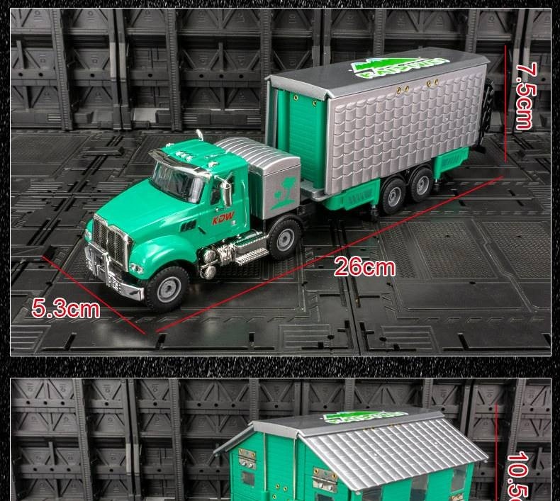 Alloy RV Deformable Toy Trailer Model