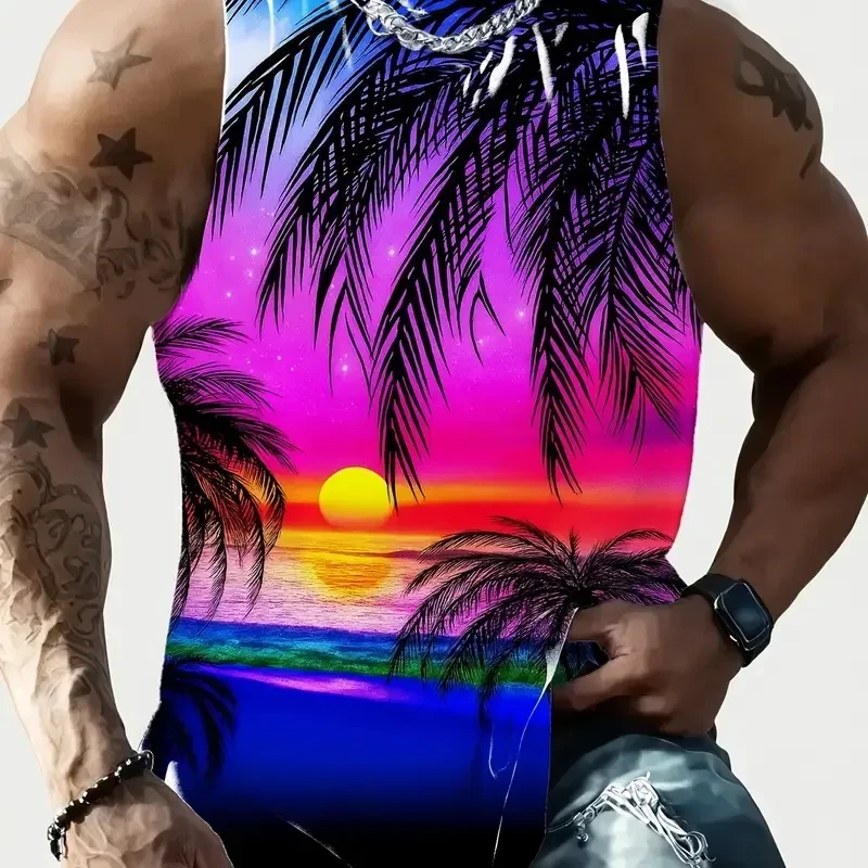 Full Printed Vest Made Of Polyester Material