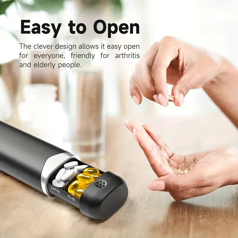 Weekly Pill Organizer with Secure Closure