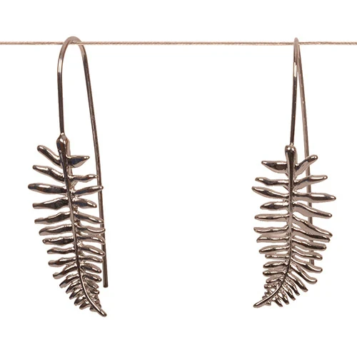 Cast Silver Fern Earring
