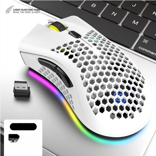 Hollow Out Game Luminous Charging Wireless Mouse