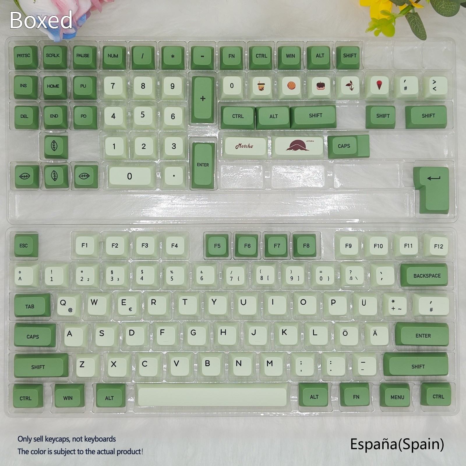 124 Key Matcha Themed PBT Sublimation Keycap