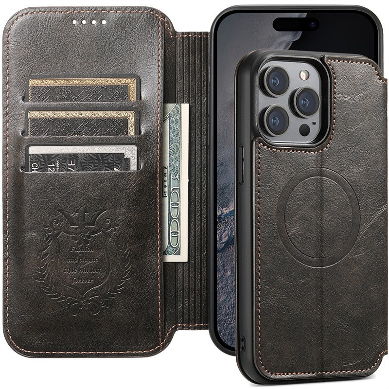 Phone Case Magnetic Wireless Charger Card Holster