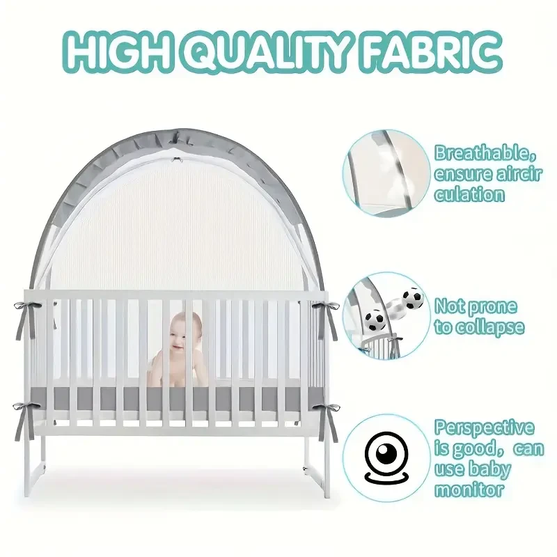 Pink Crib Tent with Breathable Mesh & Durable Frame
