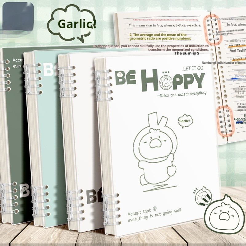 Loose Spiral Notebook Detachable Coil High School Student A4 Good-looking Notes Simple And Fresh