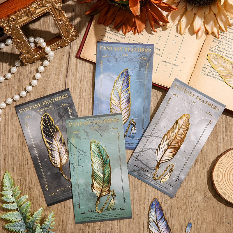 Classical Chinese Style Cultural And Creative Feather Bookmark