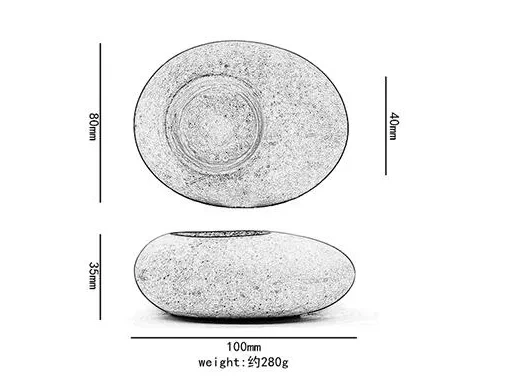 Cobblestone Candlestick Aroma Plaster Silicone