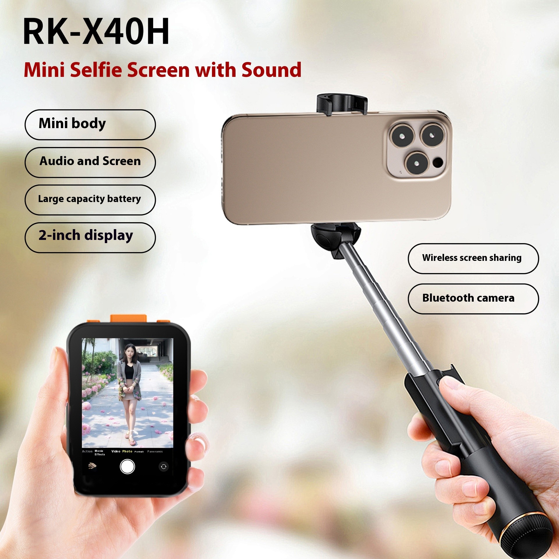 Screen Projection Remote Photo Bluetooth Selfie Stick