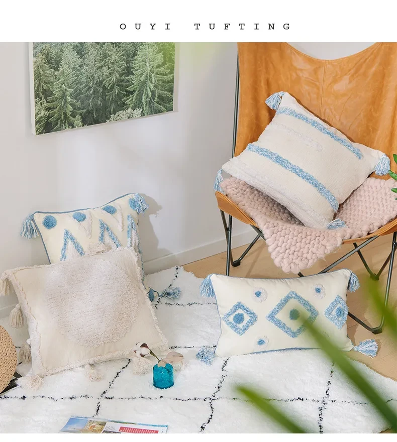 blue cushions