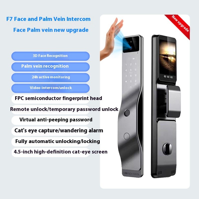 Face Recognition Fingerprint Password Smart Door Lock