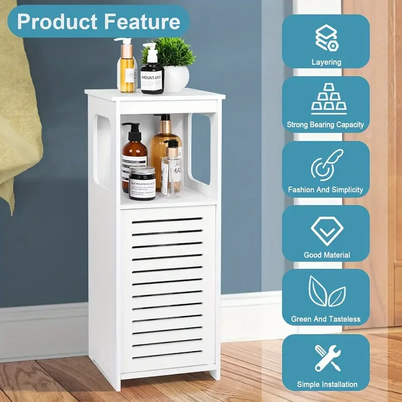Freestanding PVC Bathroom Storage Cabinet