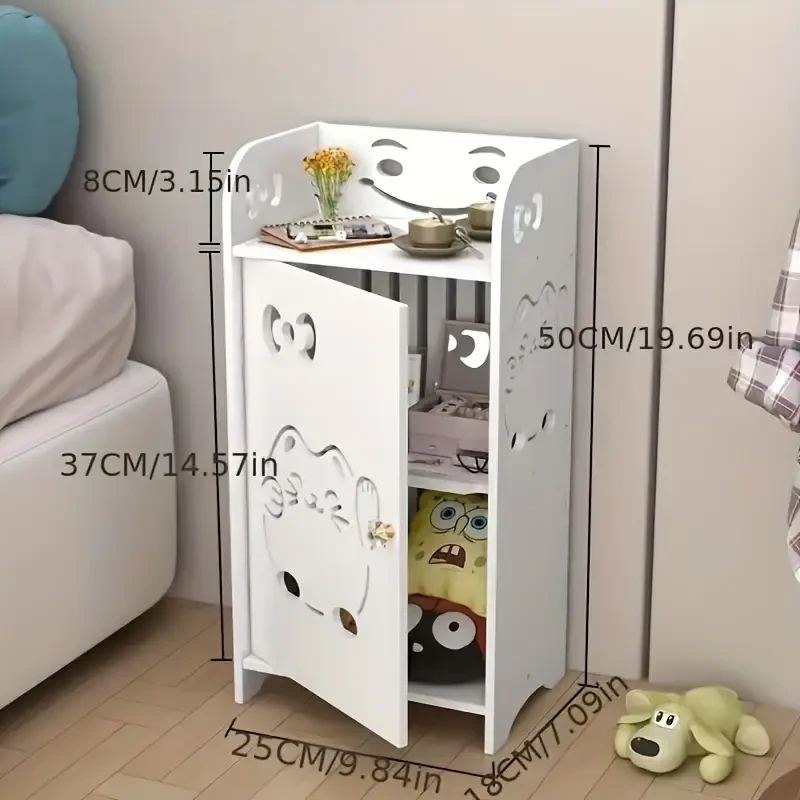 Retro Wooden Desktop Storage Cabinet Organizer with Drawers