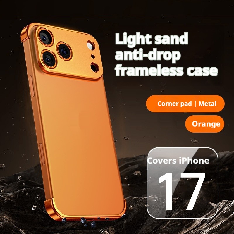 Metal Four-corner Pad For Iphone17promax Phone Case Ultra-thin Frameless Lens Protective Cover