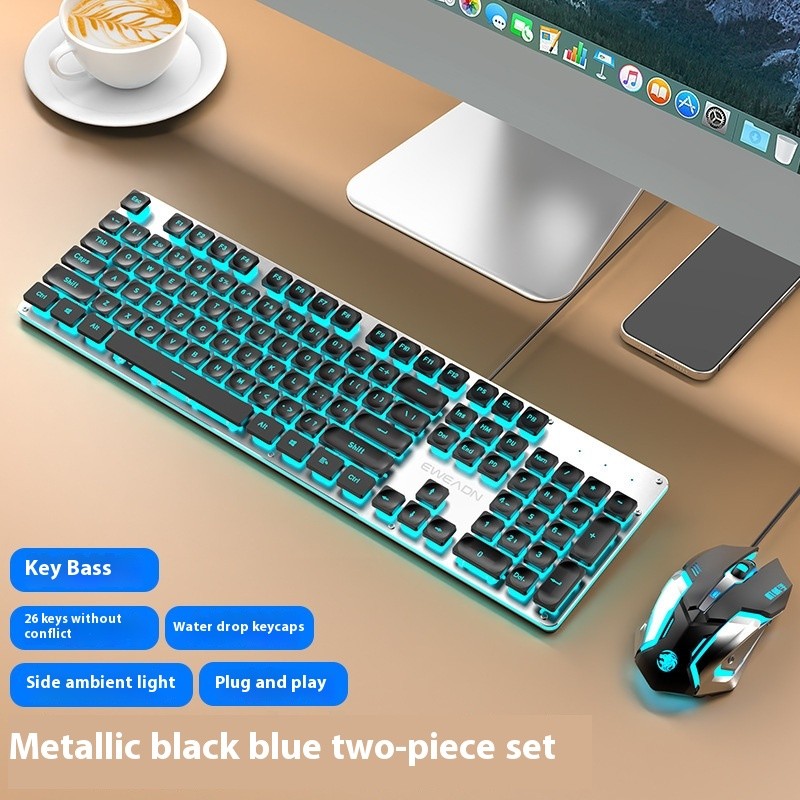 Button Mute Keyboard Wired Comfort Mechanical Feeling Suit