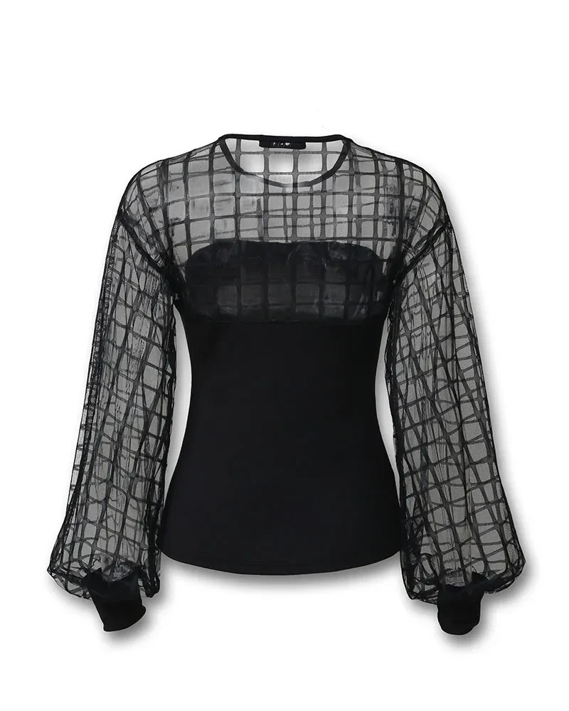 Black Mesh Top