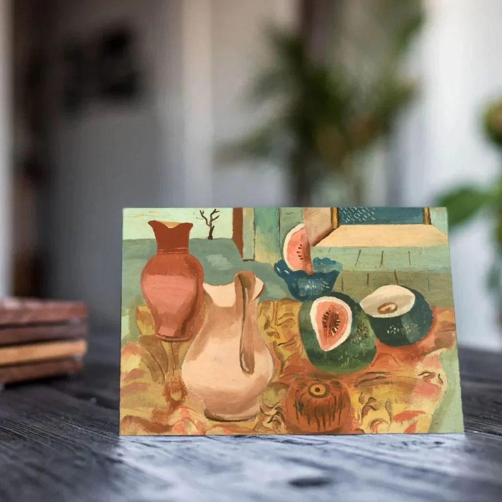 Frances Hodgkins - Card - Cut melons