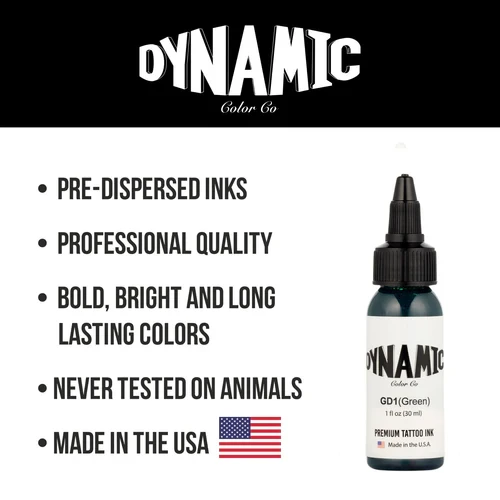 Dynamic Tattoo Ink Green  1 oz