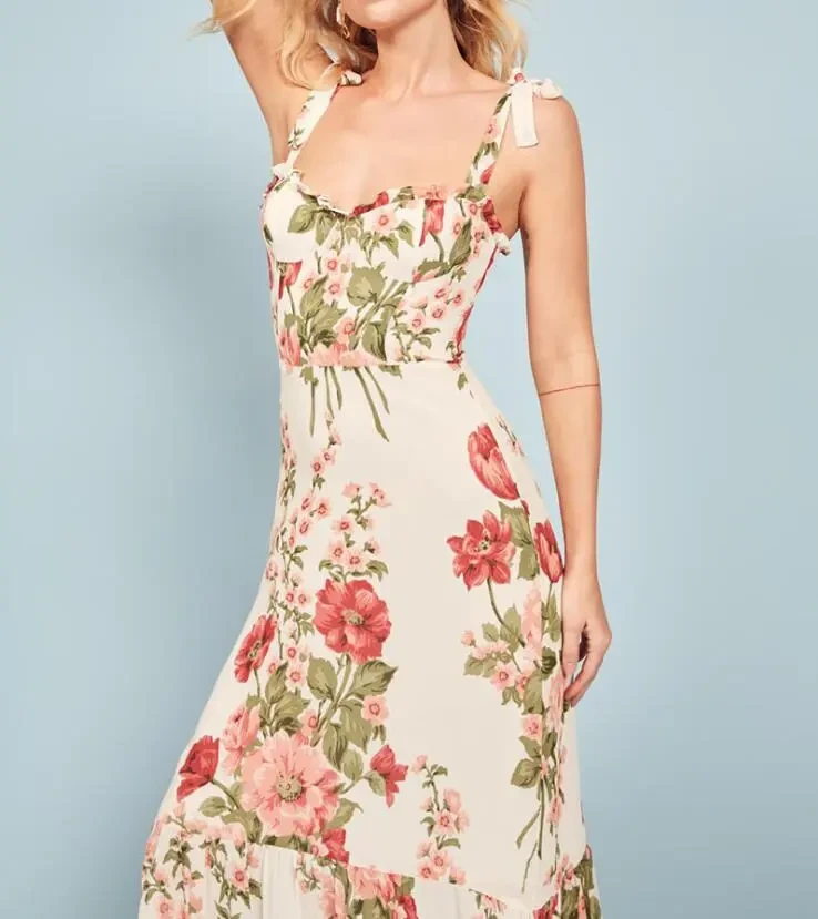 Long Skirt with Ruffled Hem