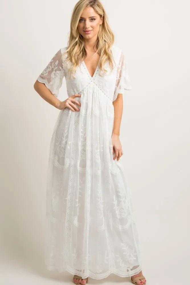 White Maternity Dress