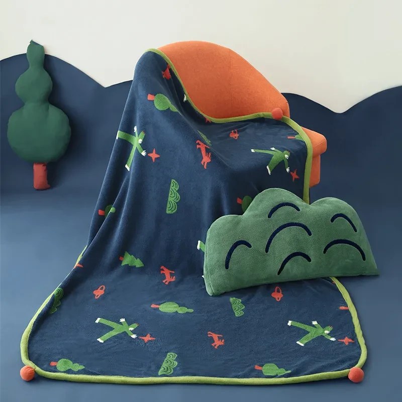 green throw blanket