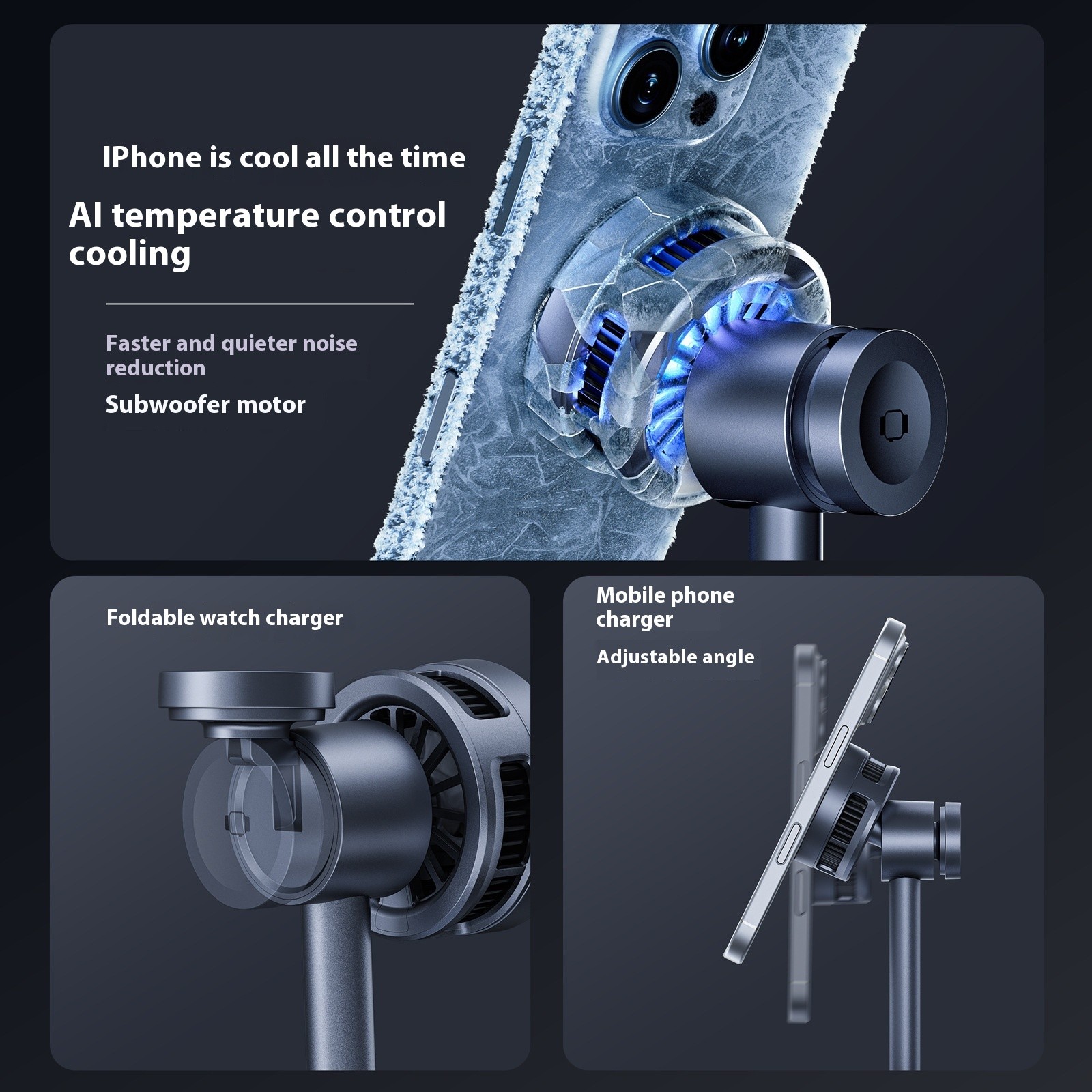 Semiconductor Three-in-one Magnetic Fast Charging Desktop Charging Bracket