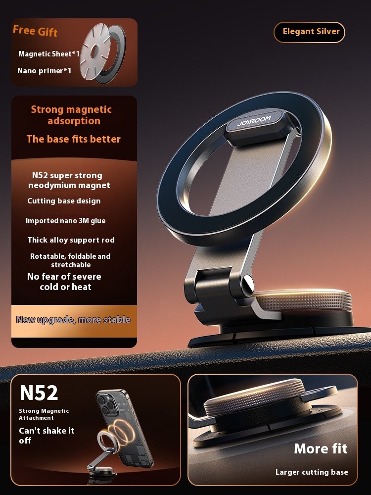 Adhesive Magnetic Folding Car Phone Holder
