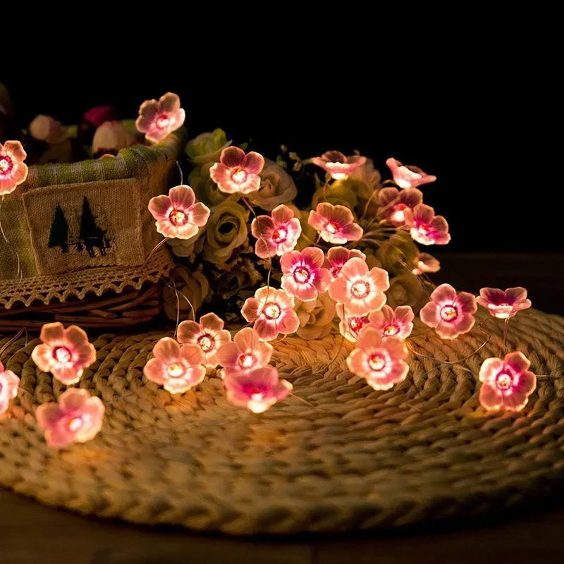 Led Copper Wire Light Flowers