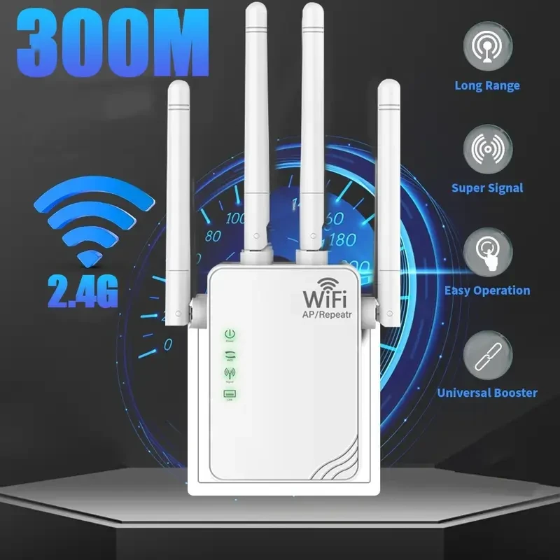 300Mbps WiFi Extender - High-Speed Booster