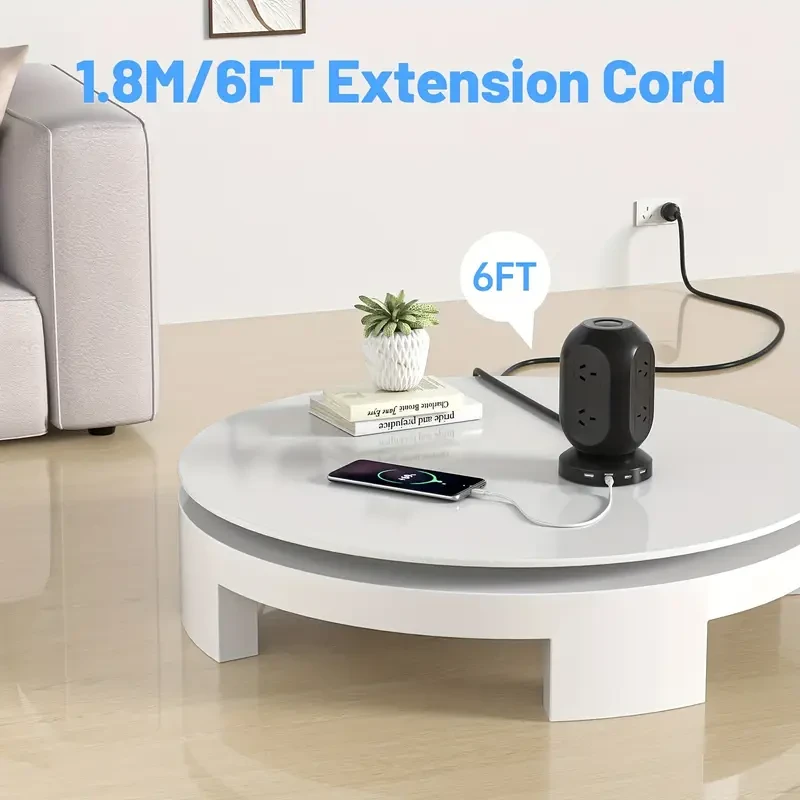 12-in-1 Tower Surge Protector Power Strip