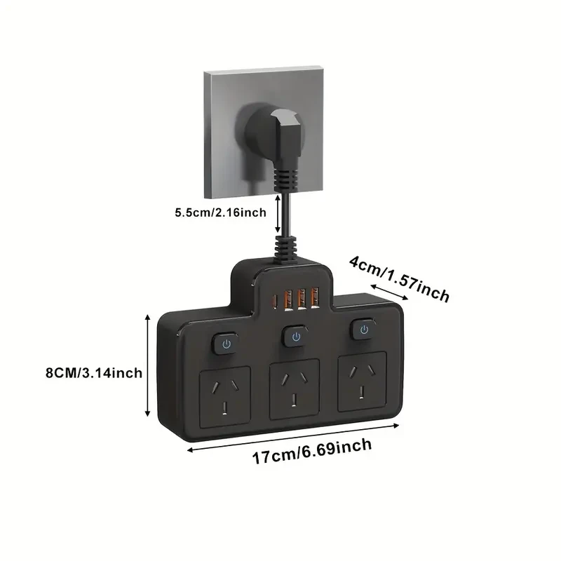 7-in-1 Power Socket - USB Type-C