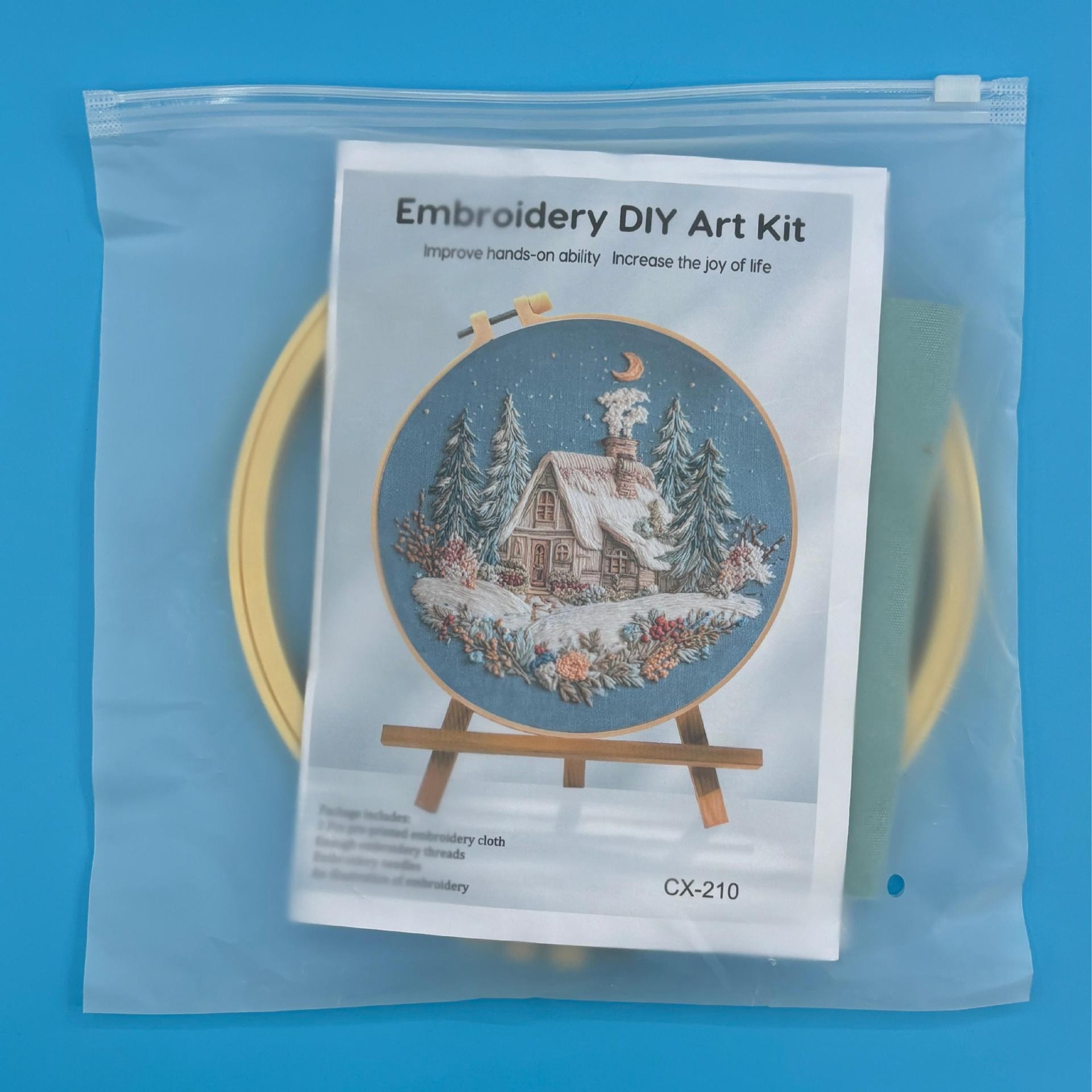 Blue Snow House Christmas Kit Material Package
