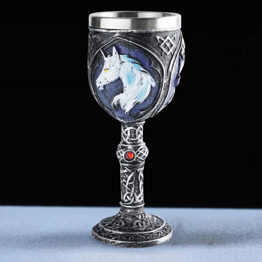 Skull Wine Glass Resin Skull