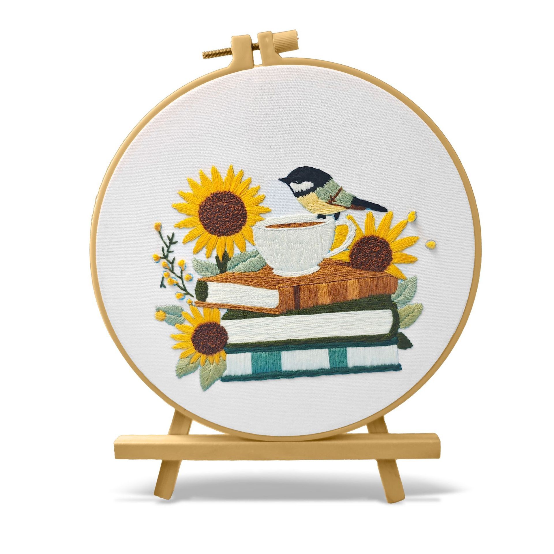 New Embroidery Bird Sunflower Series Material Package