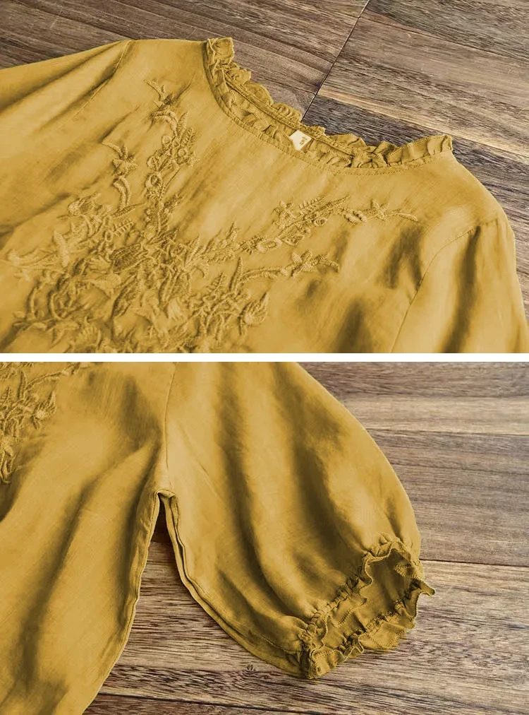 Plus Size Embroidered