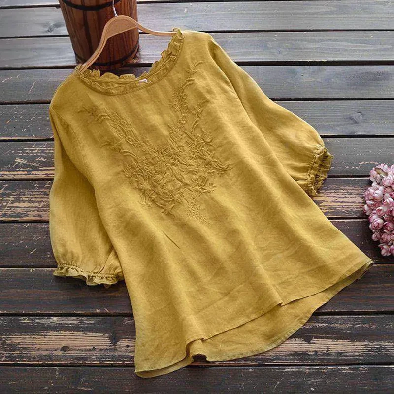 Plus Size Embroidered