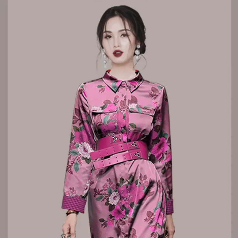 Fuchsia Long Sleeve Dress
