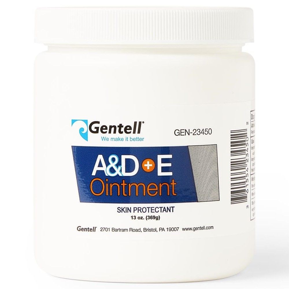 Gentell A & D Plus E Ointment  Cosmetic Vaseline- 13oz Jar