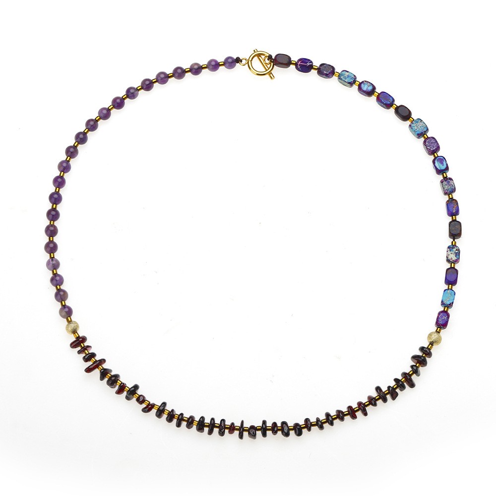 Amethyst Round Beads Stone Bracelet